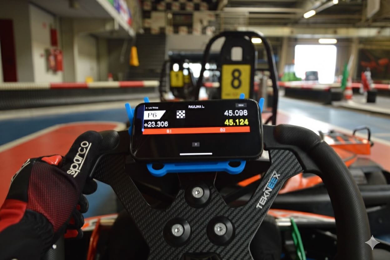Blue Karting Phone Mount - kart phone holder
